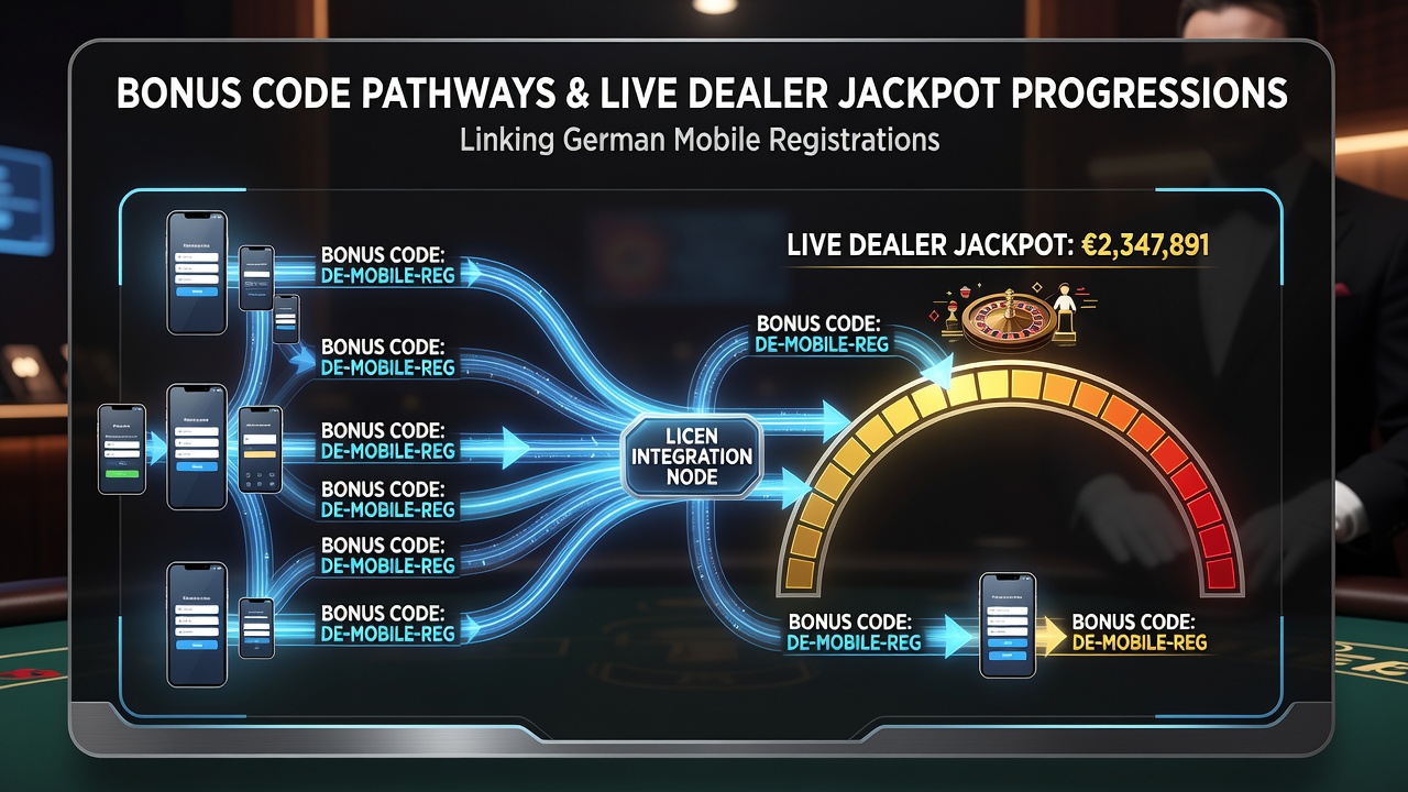 Darstellung von Live-Dealer-Tischen mit progressiven Jackpots und mobilen Bonus-Code-Integrationen