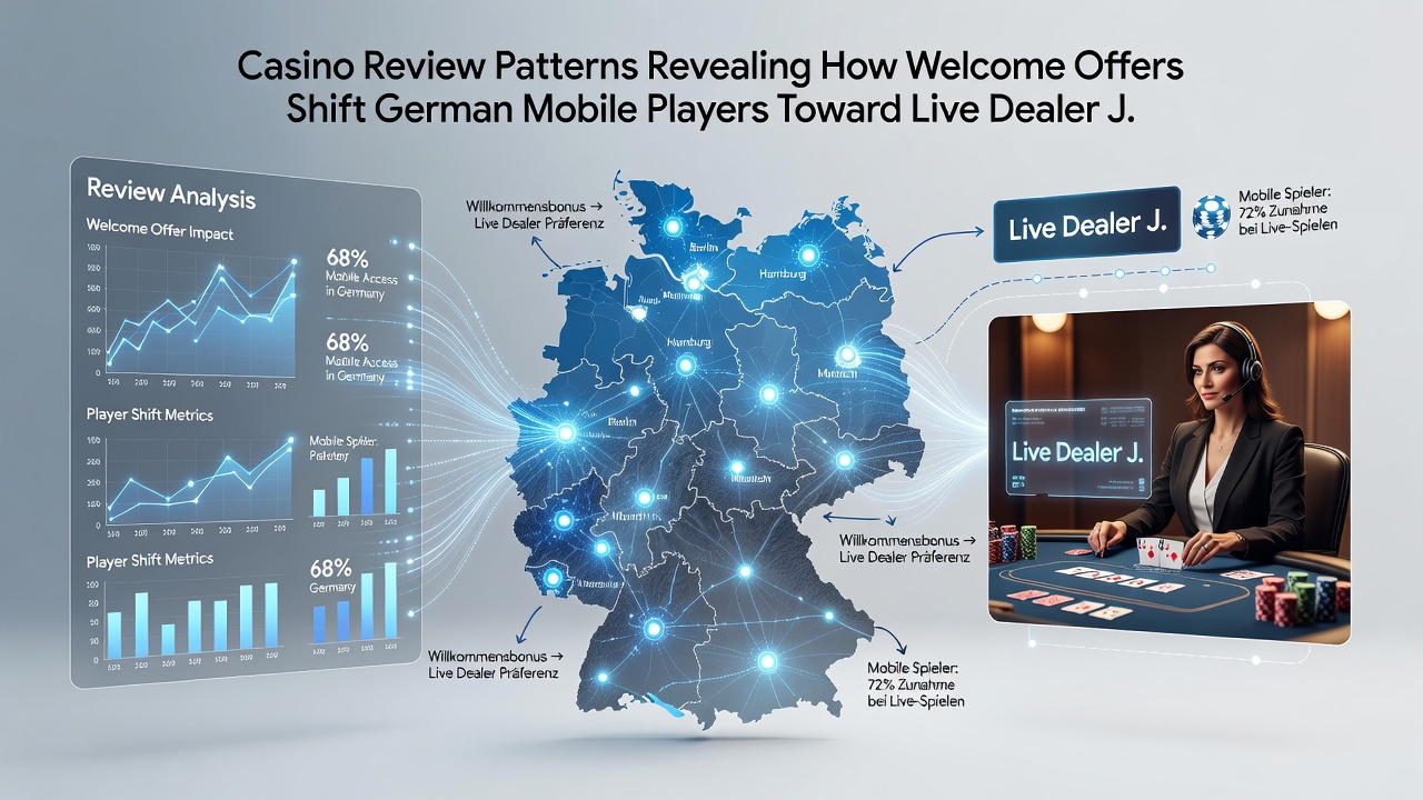 Datenvisualisierung zu Spielerpfaden von mobilen Willkommensboni hin zu Live-Dealer-Jackpot-Slots in deutschen Märkten