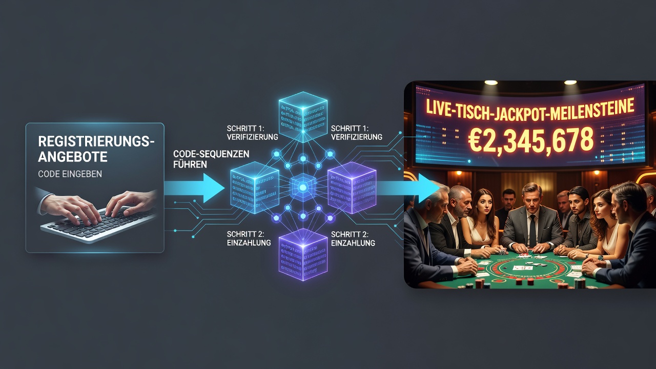 Darstellung des Übergangs zu Live-Tisch-Jackpots über mobile Codes