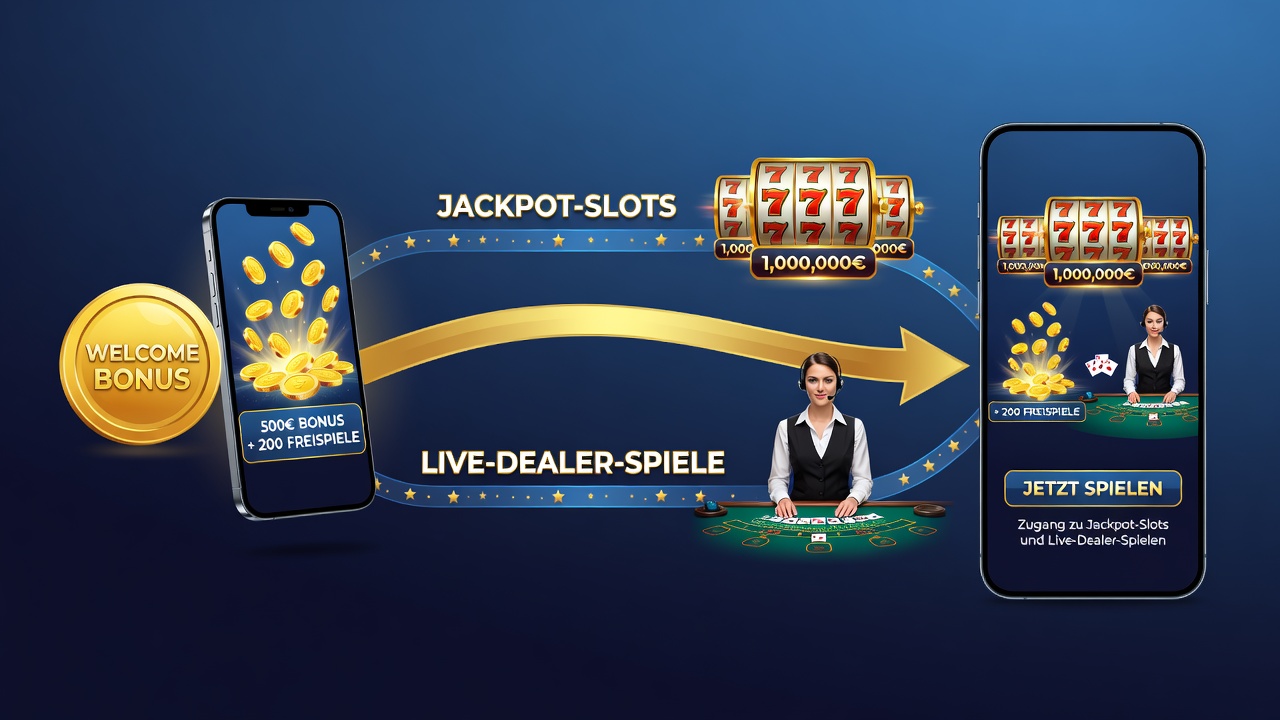 Live-Dealer-Tisch in einem deutschen Mobile Casino mit Willkommensbonus-Aktivierung
