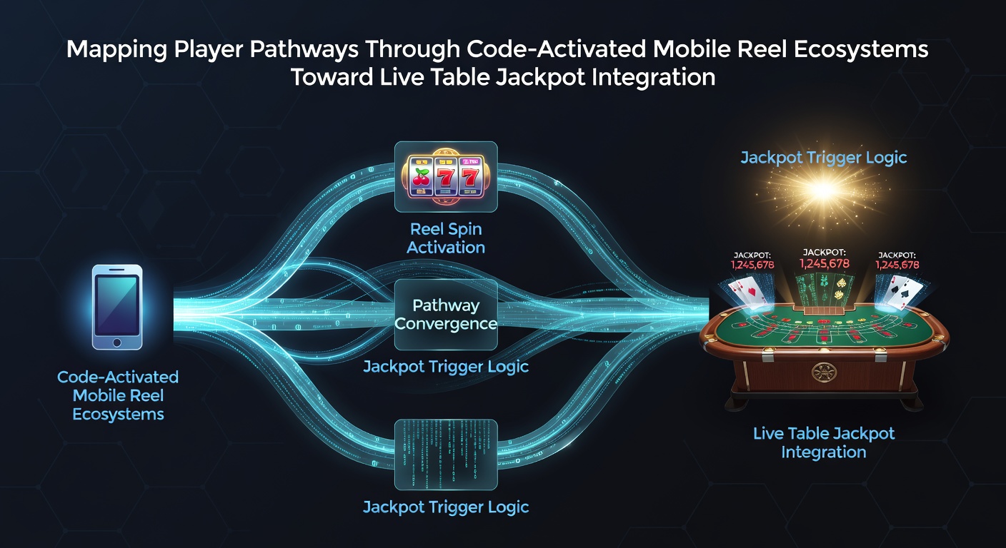Darstellung von Übergängen zwischen mobilen Walzenspielen und Live-Tisch-Jackpots mit Fokus auf Code-Aktivierung
